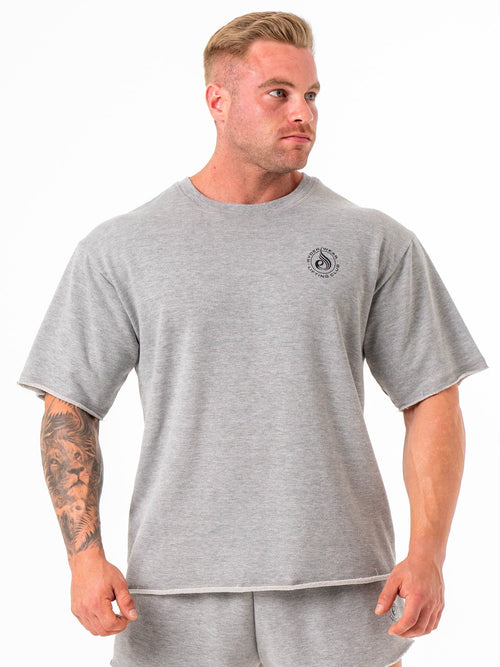 Box Fleece T-Shirt Grey Marle