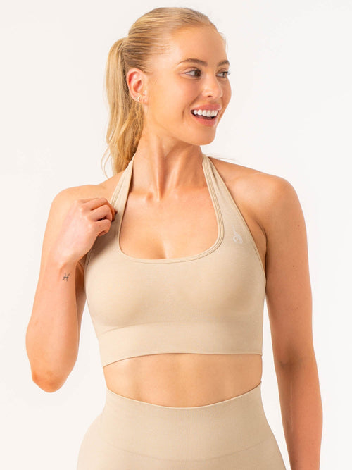 Contour Halter Bra Stone Marl