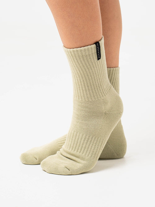 Crew Socks Matcha Stonewash