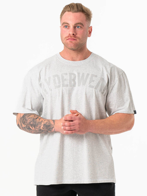 Force Oversized T-Shirt Chalk Grey Marl