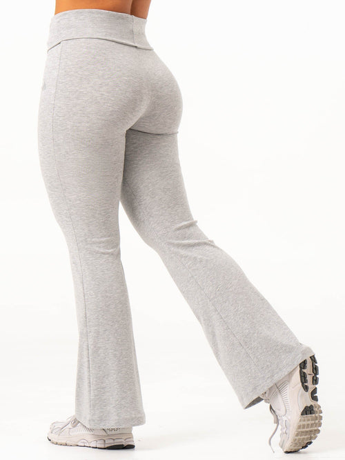 Lounge Jersey Flare Pants Grey Marl