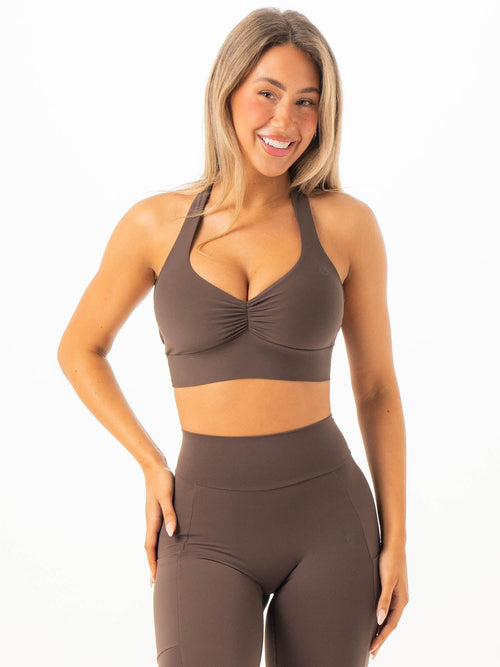 NKD Scrunch Halter Bra Espresso