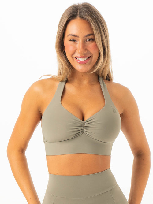 NKD Scrunch Halter Bra Khaki