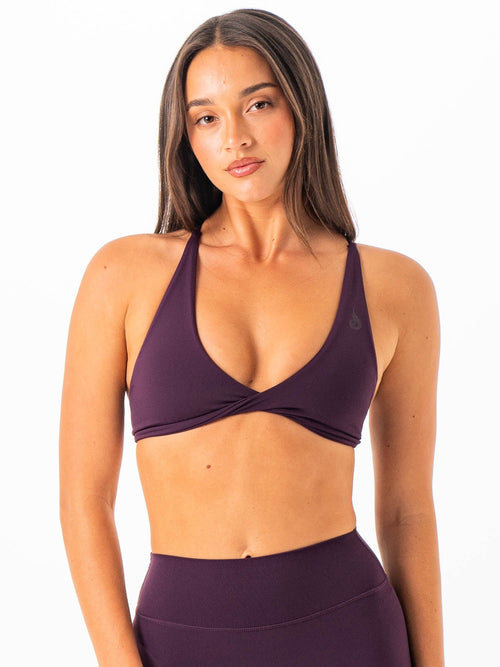NKD Twist Sports Bra Merlot