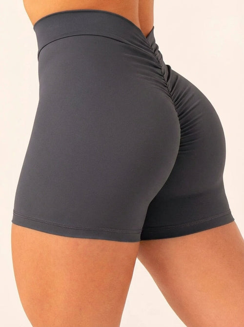 NKD V Scrunch Shorts Charcoal