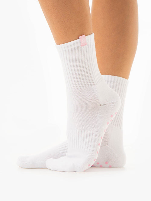Pilates Princess Crew Socks White