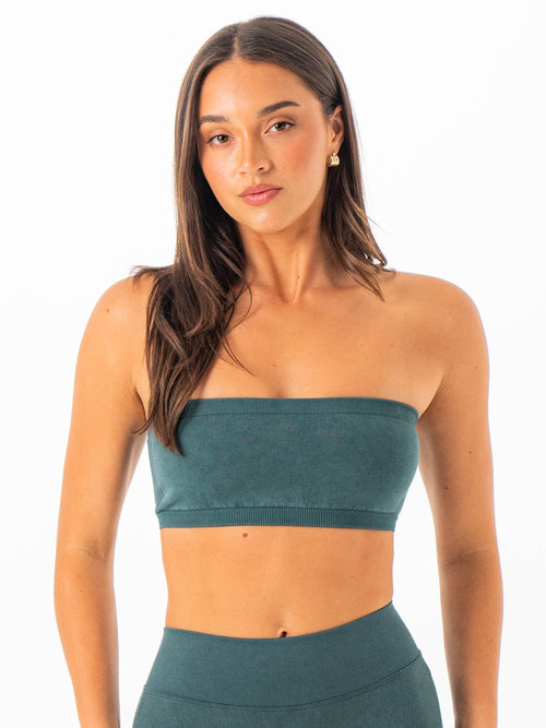 Stonewash Seamless Bandeau Petrol