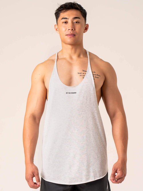 Emerge Arnie T-Back Snow Grey Marl