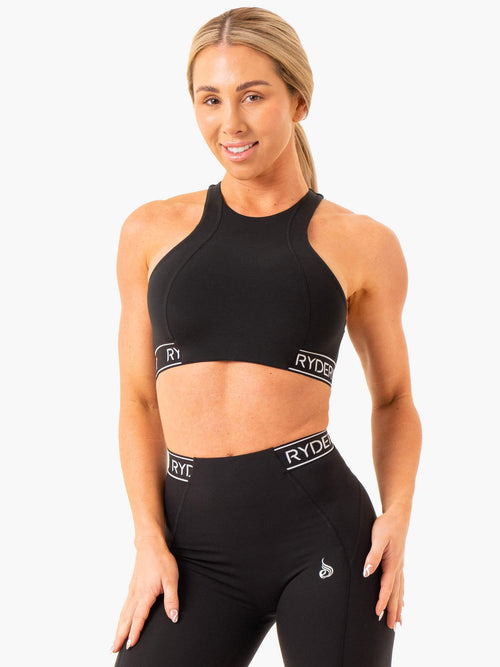Level Up High Impact Sports Bra Black