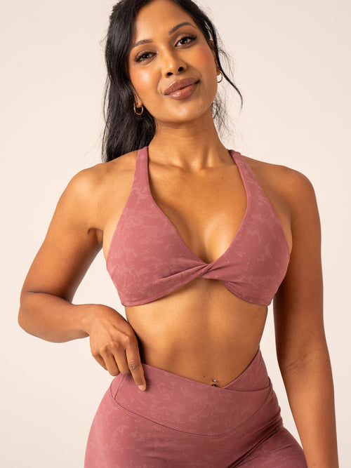 NKD Stonewash Twist Sports Bra Boysenberry Stonewash