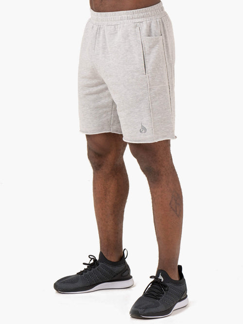 Pursuit Track Shorts Light Grey Marl