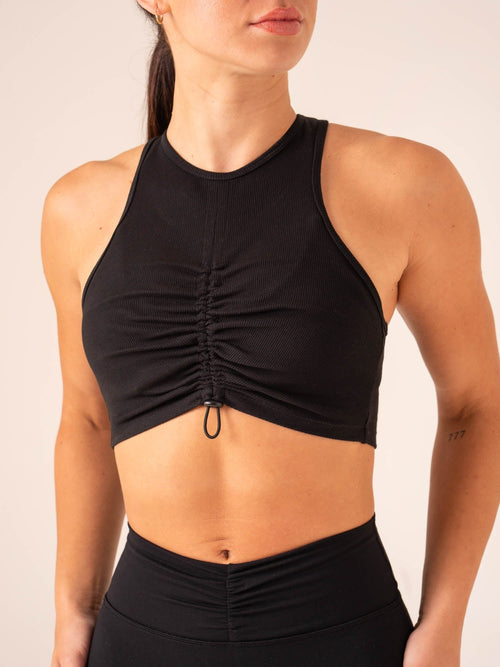Tempo Rib Tank Black