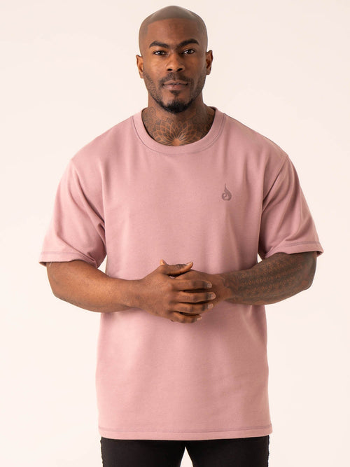 Throwback Oversized Fleece T-Shirt Cinder