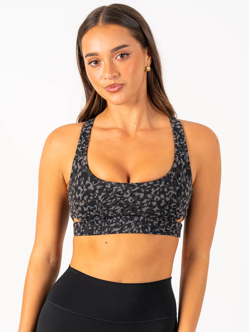 Empower Sports Bra Black Leopard