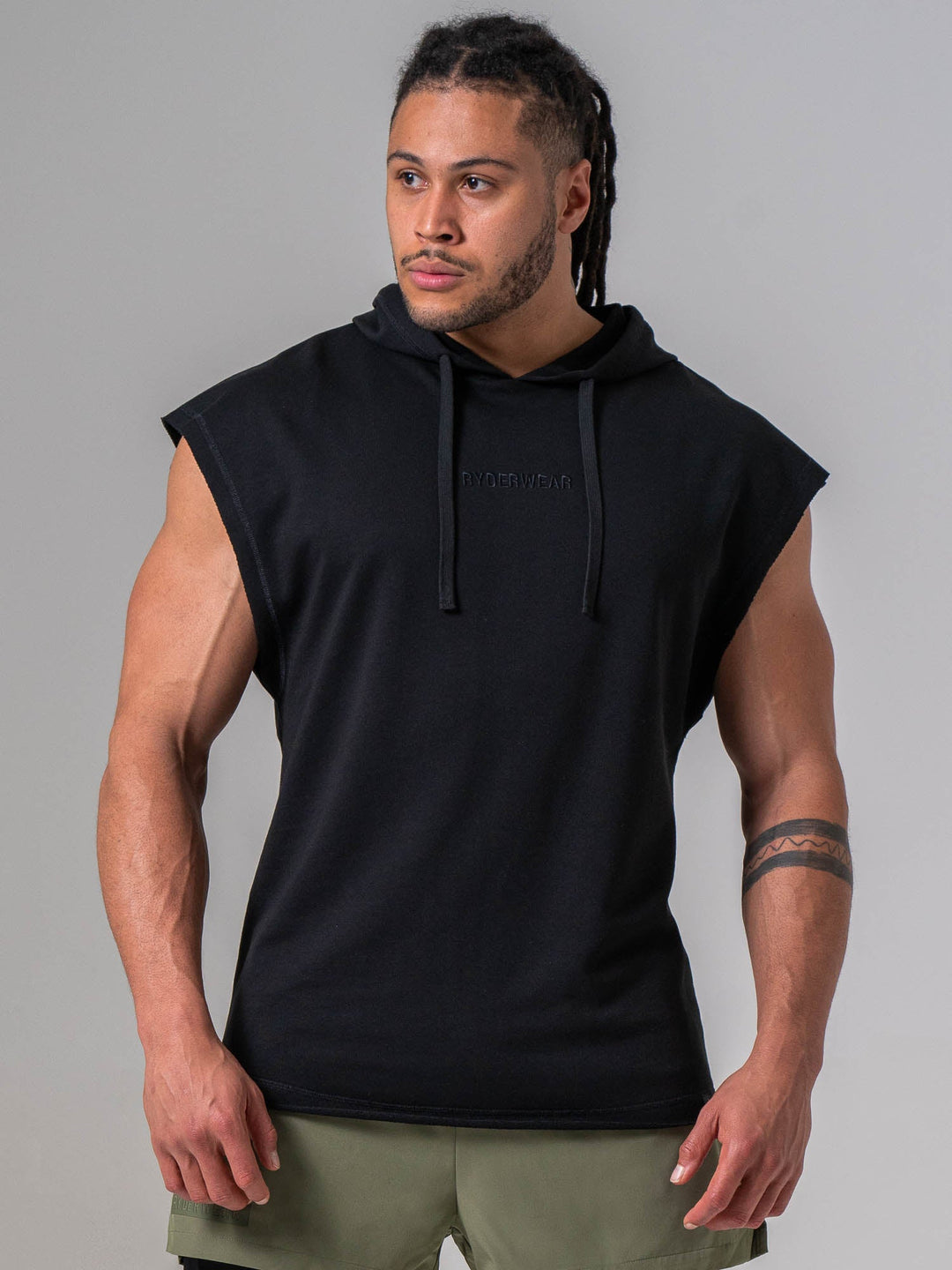 Pursuit Fleece Sleeveless Hoodie - Black