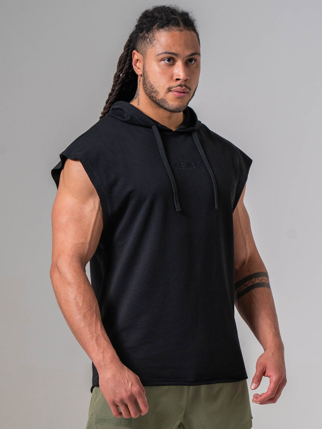 Pursuit Fleece Sleeveless Hoodie - Black