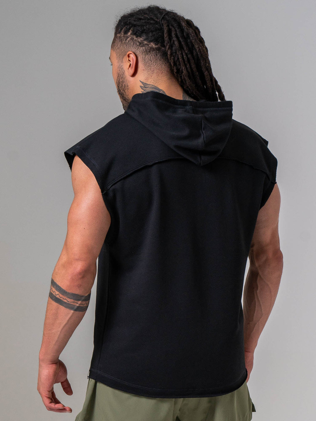 Pursuit Fleece Sleeveless Hoodie - Black