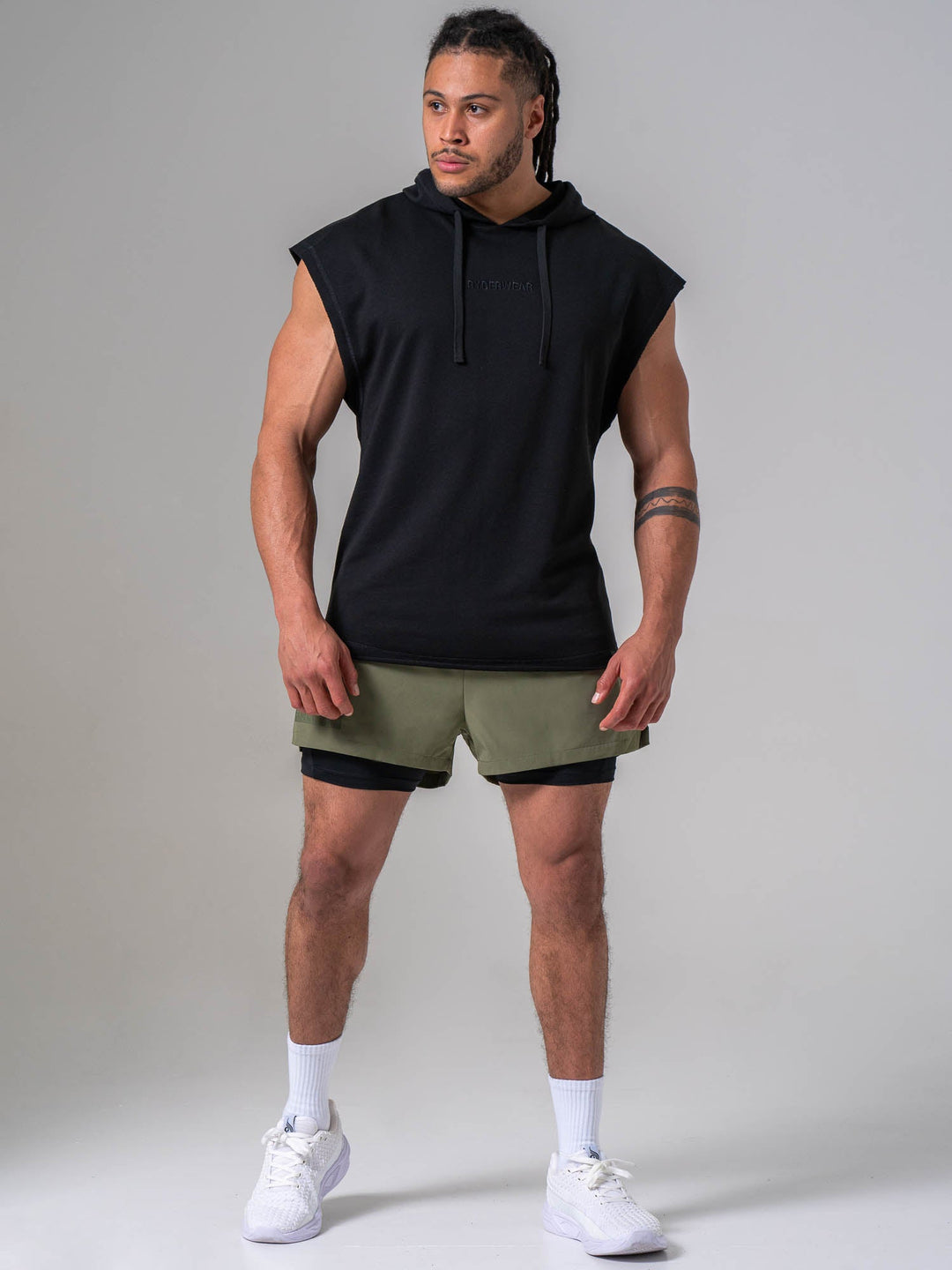Pursuit Fleece Sleeveless Hoodie - Black