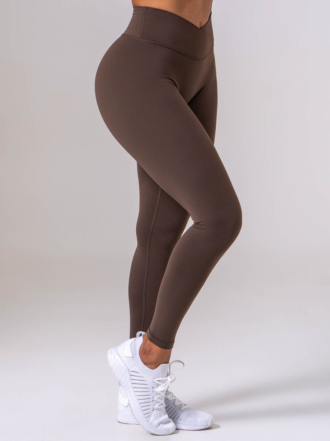 NKD Cross Over Invisible Scrunch Leggings - Espresso