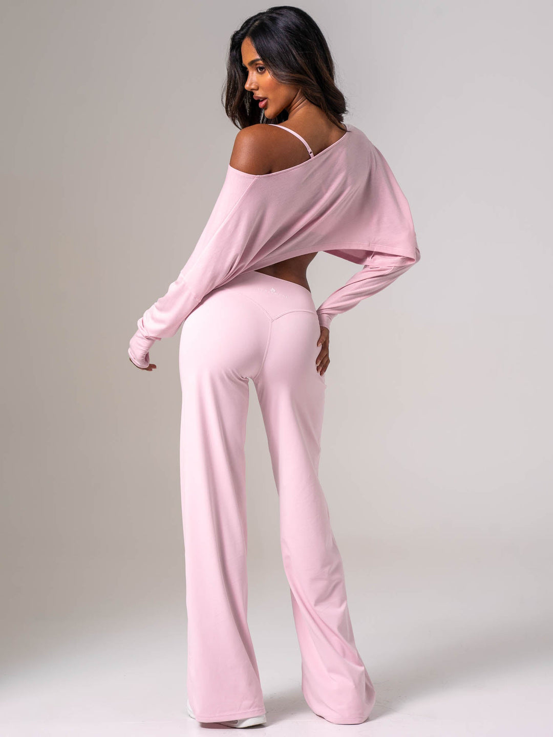 Slouchy Off Shoulder Top - Fairy Floss
