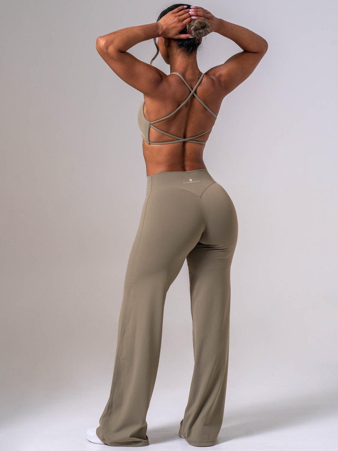 NKD Wide Leggings - Dusty Olive