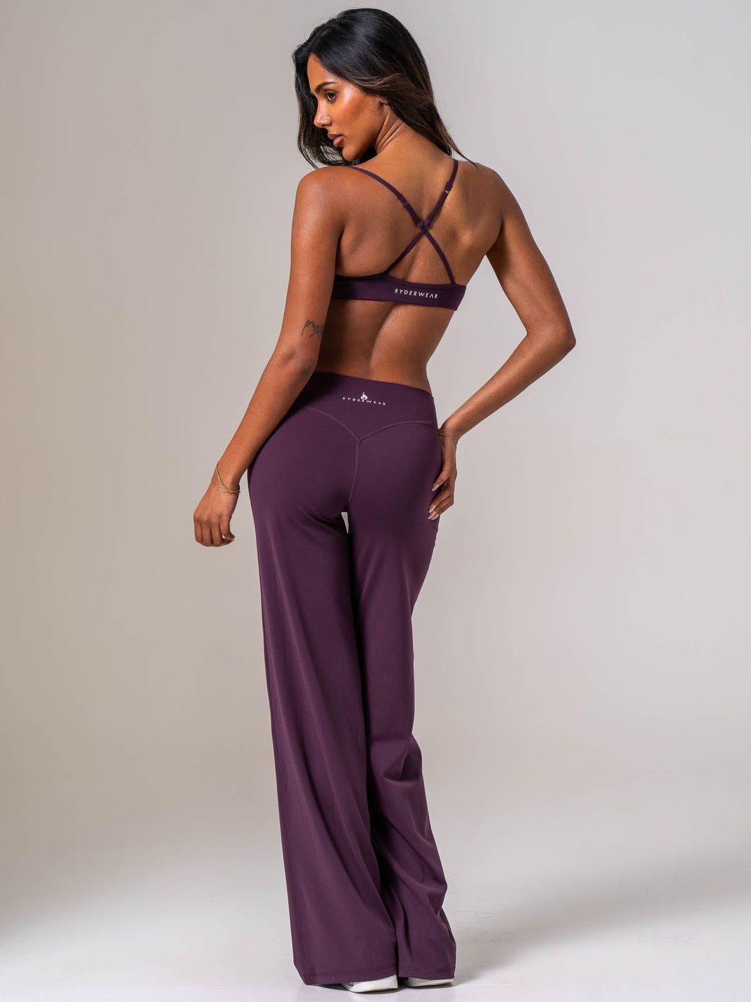NKD Wide Leg Leggings - Acai Berry