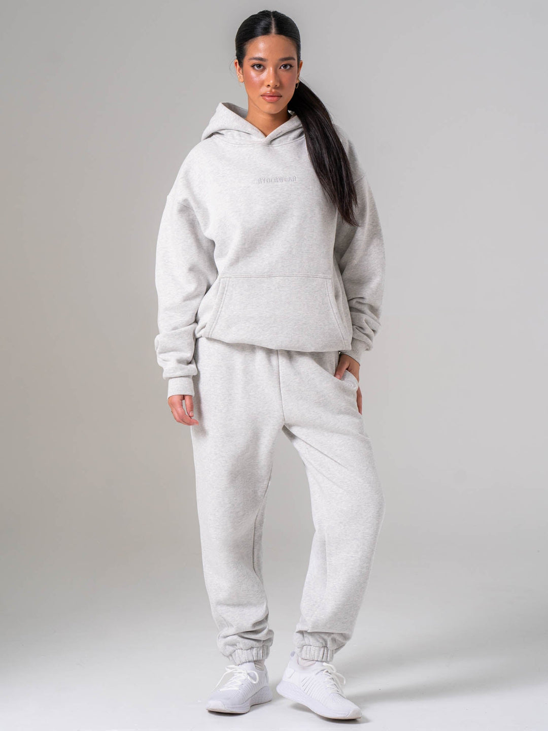Plush Hoodie - Snow Marl
