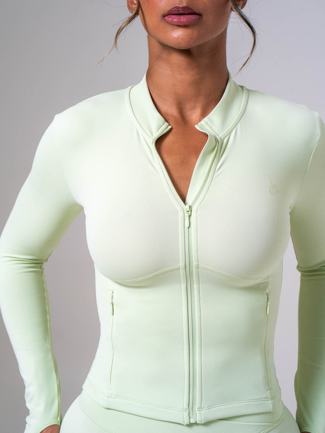 Cropped Zip Jacket - Matcha