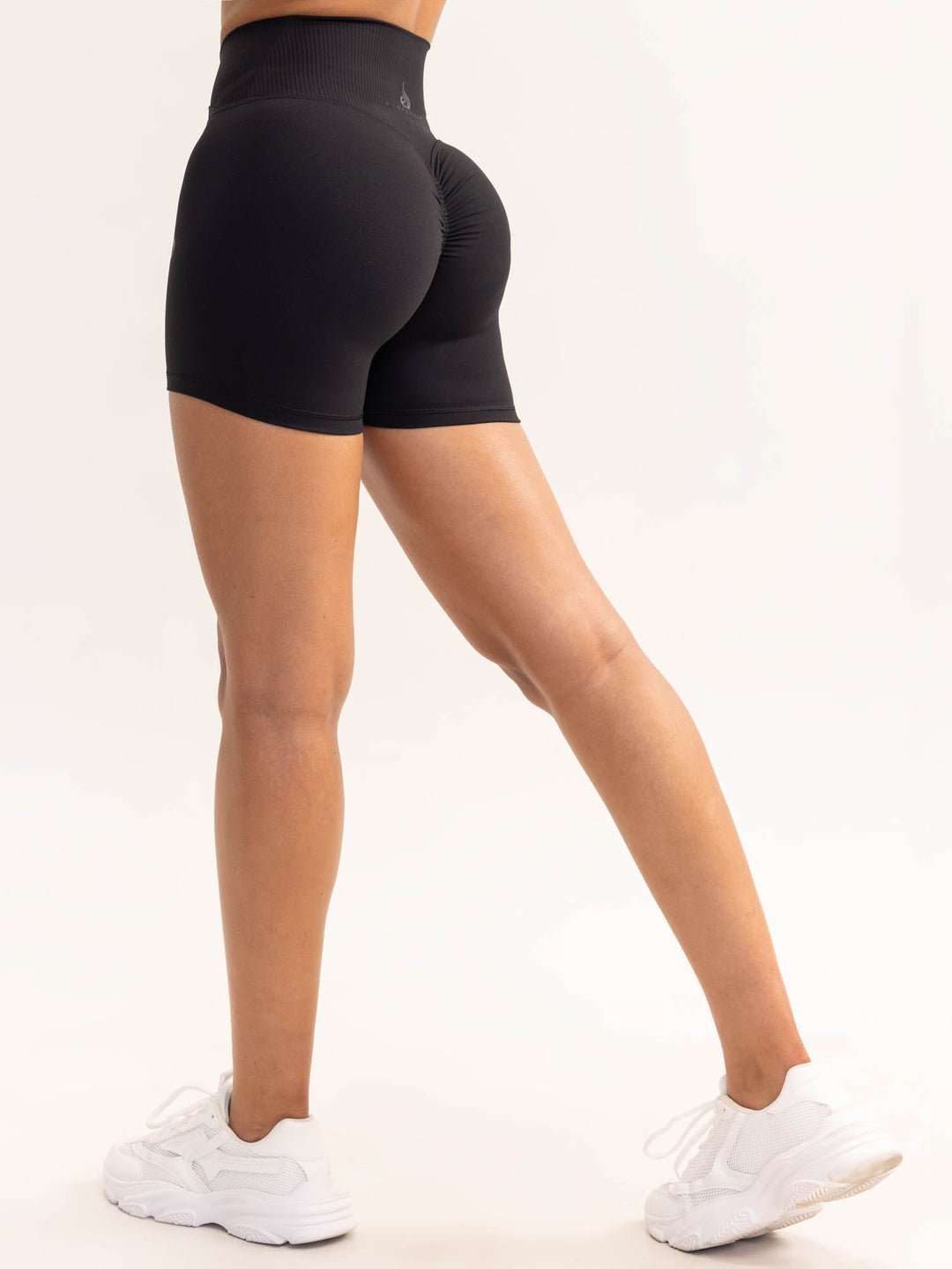 Activate Cross Over Scrunch Shorts - Black Clothing Ryderwear 
