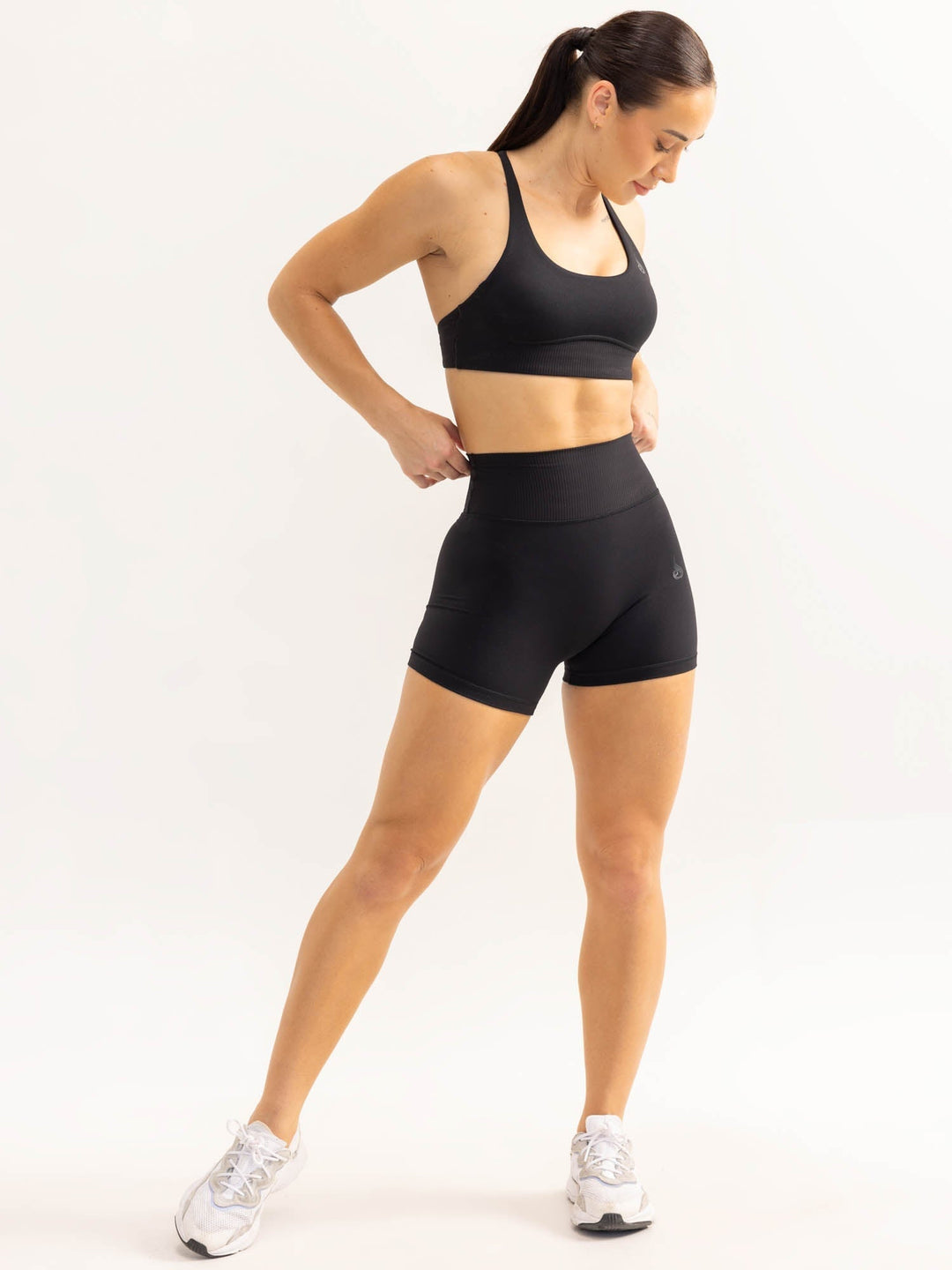 Activate High Waisted Shorts - Black Clothing Ryderwear 