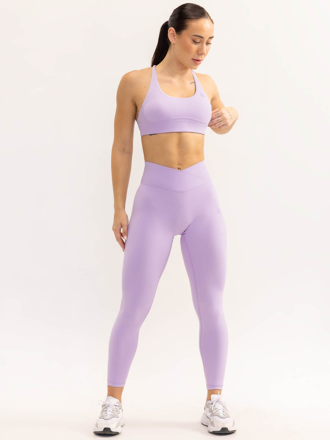 Activate Scoop Neck Sports Bra - Lavender Clothing Ryderwear 