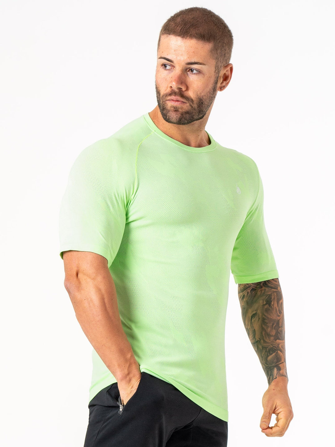 Aero Core Seamless T-Shirt - Lime Clothing Ryderwear 