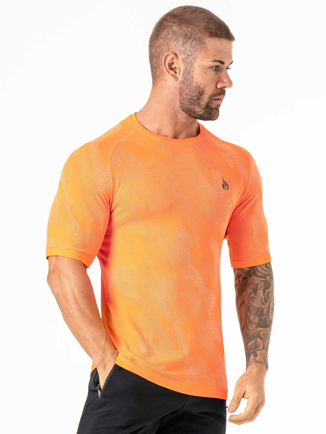 Aero Core Seamless T-Shirt - Orange Clothing Ryderwear 