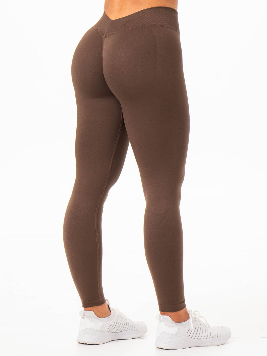 Boost V Back Leggings - Chocolate Clothing Ryderwear 