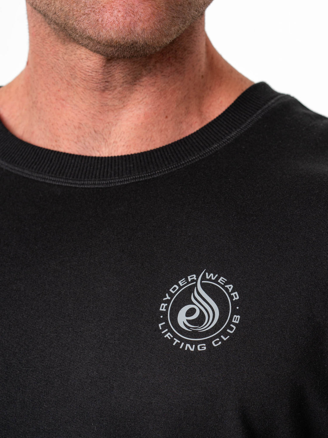 Box Fleece T-Shirt - Black Clothing Ryderwear 