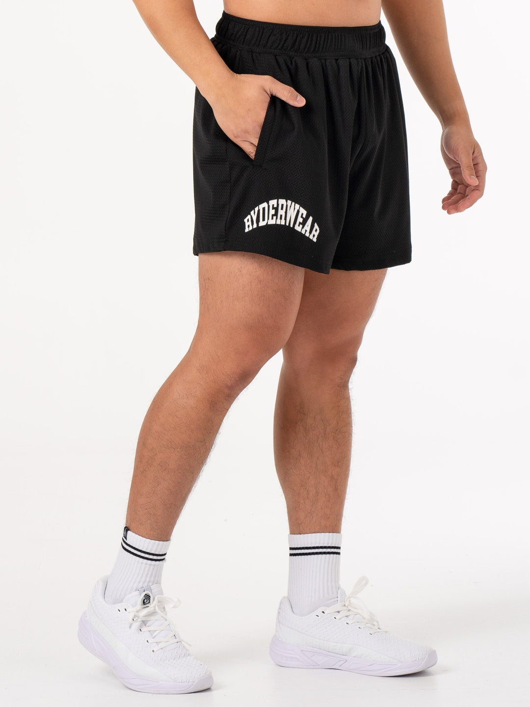 Collegiate Mesh Short - Black Clothing Ryderwear 