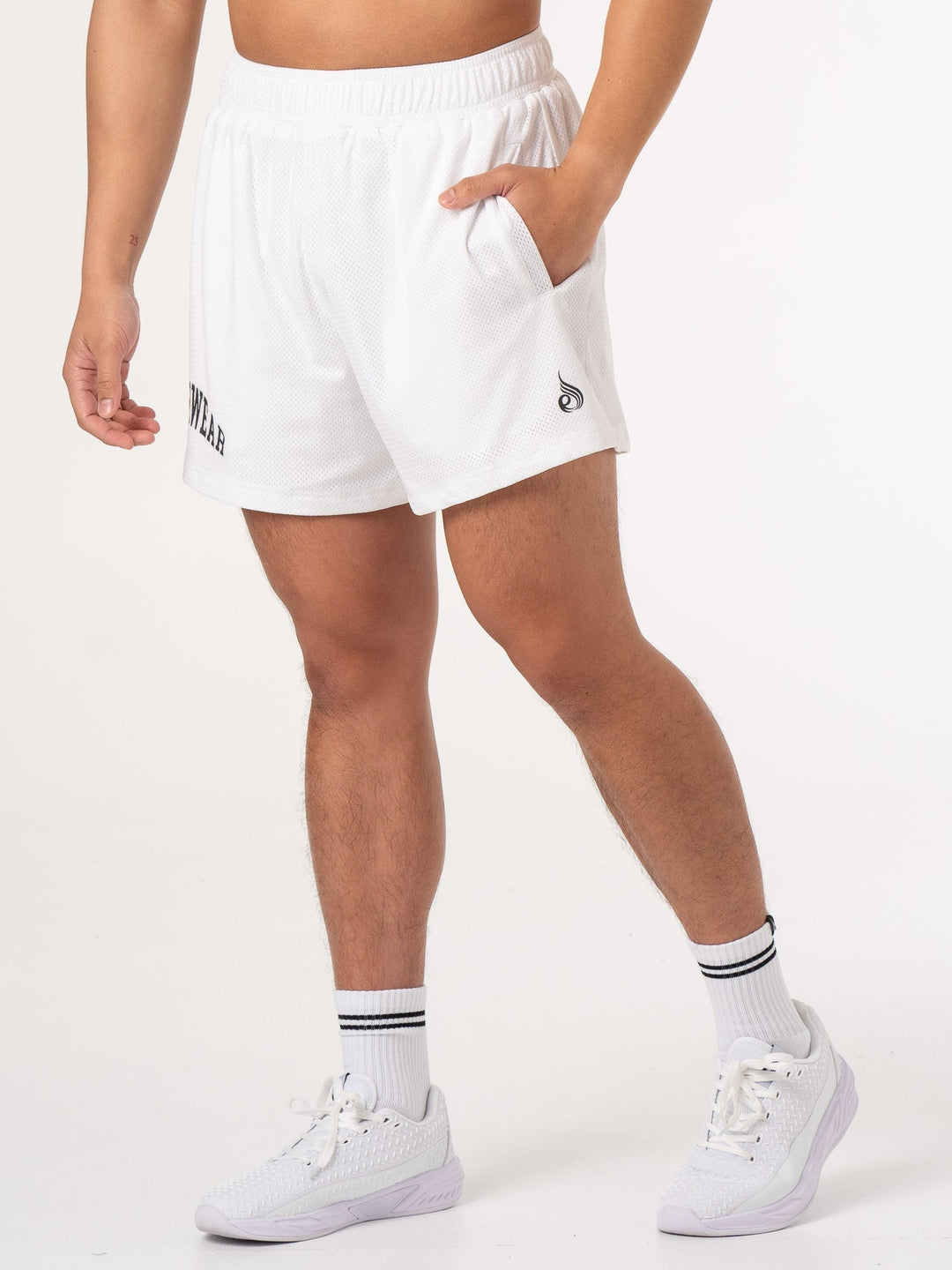 Collegiate Mesh Short - White Clothing Ryderwear 