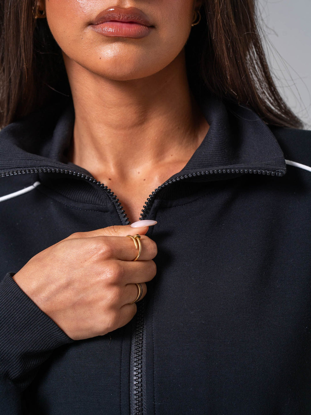 Contrast Track Jacket - Black/white Clothing Ryderwear 
