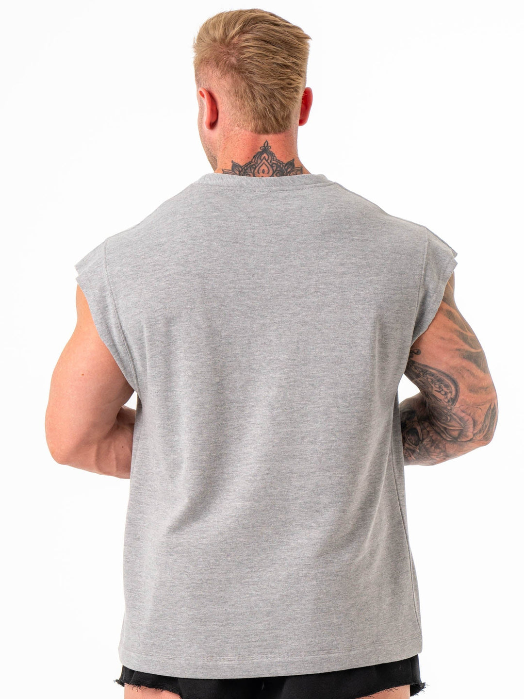 Cut Off Muscle Tank - Grey Marle Clothing Ryderwear 