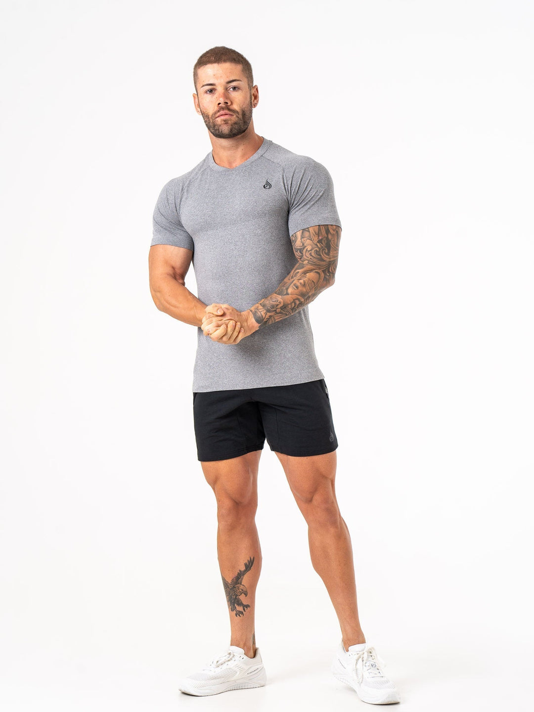 Element Seamless T-Shirt - Charcoal Marl Clothing Ryderwear 