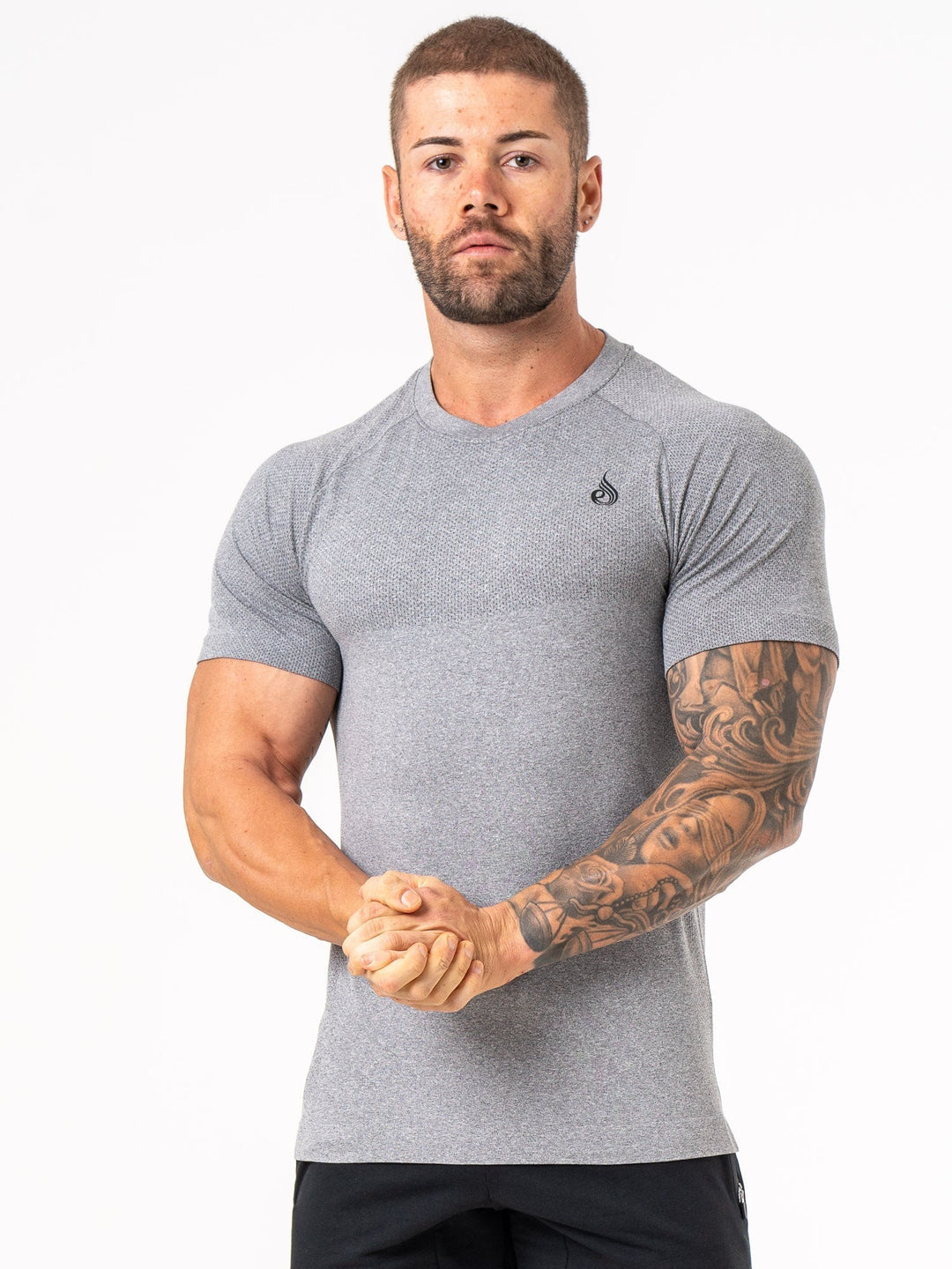 Element Seamless T-Shirt - Charcoal Marl Clothing Ryderwear 