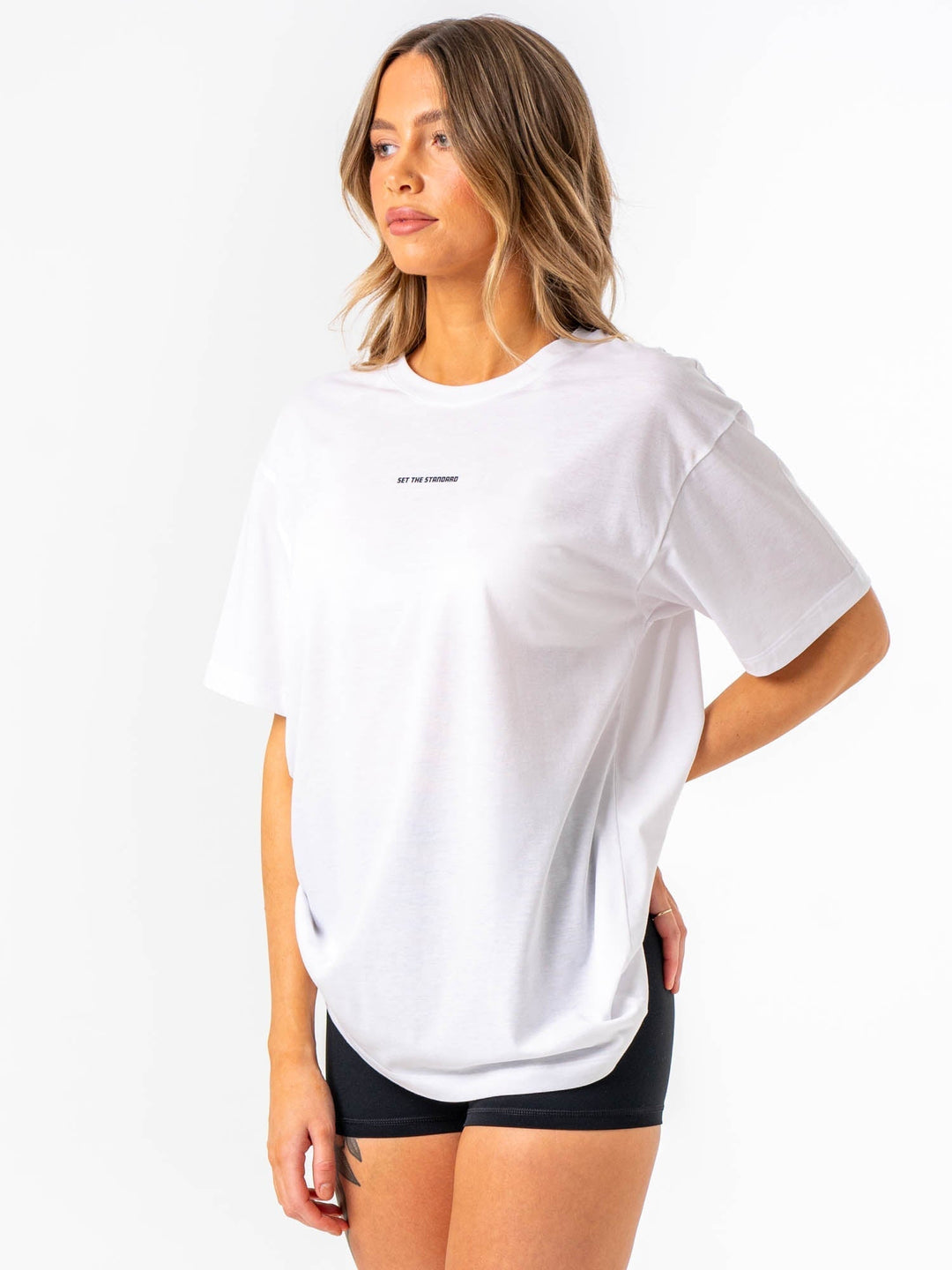 Emerge Oversized T-Shirt - White Clothing Ryderwear 