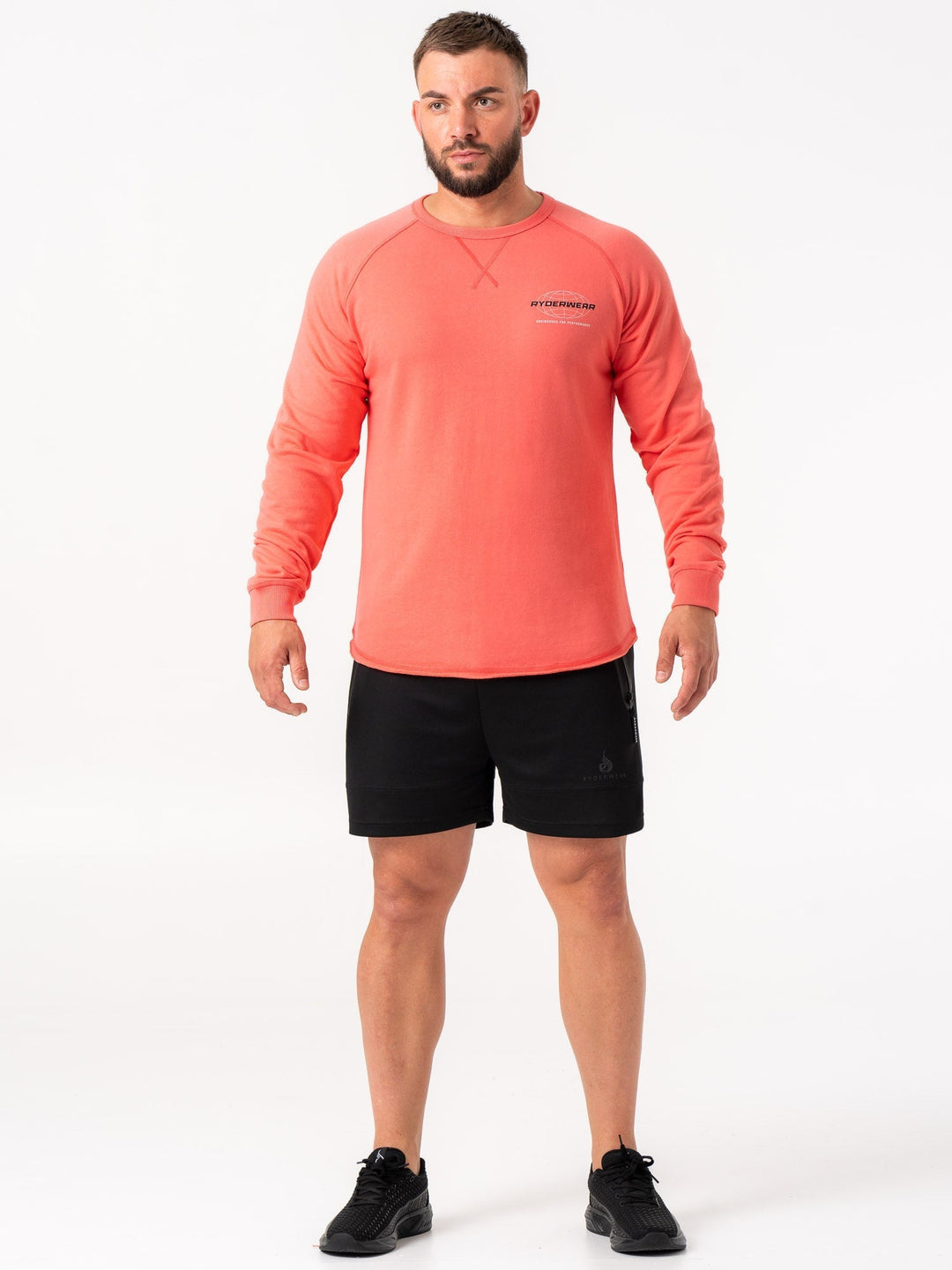 Energy Crew Neck - Coral Clothing Ryderwear 