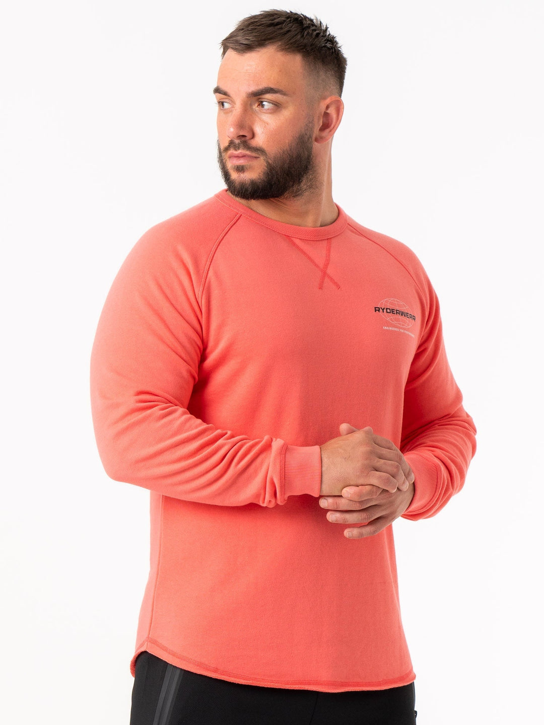 Energy Crew Neck - Coral Clothing Ryderwear 