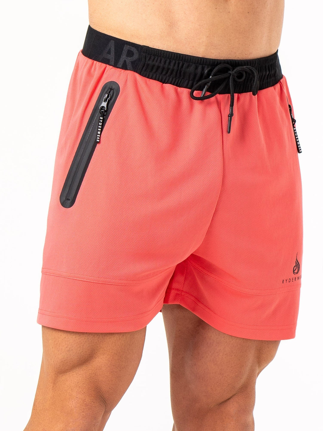 Energy Mesh Shorts - Coral Clothing Ryderwear 