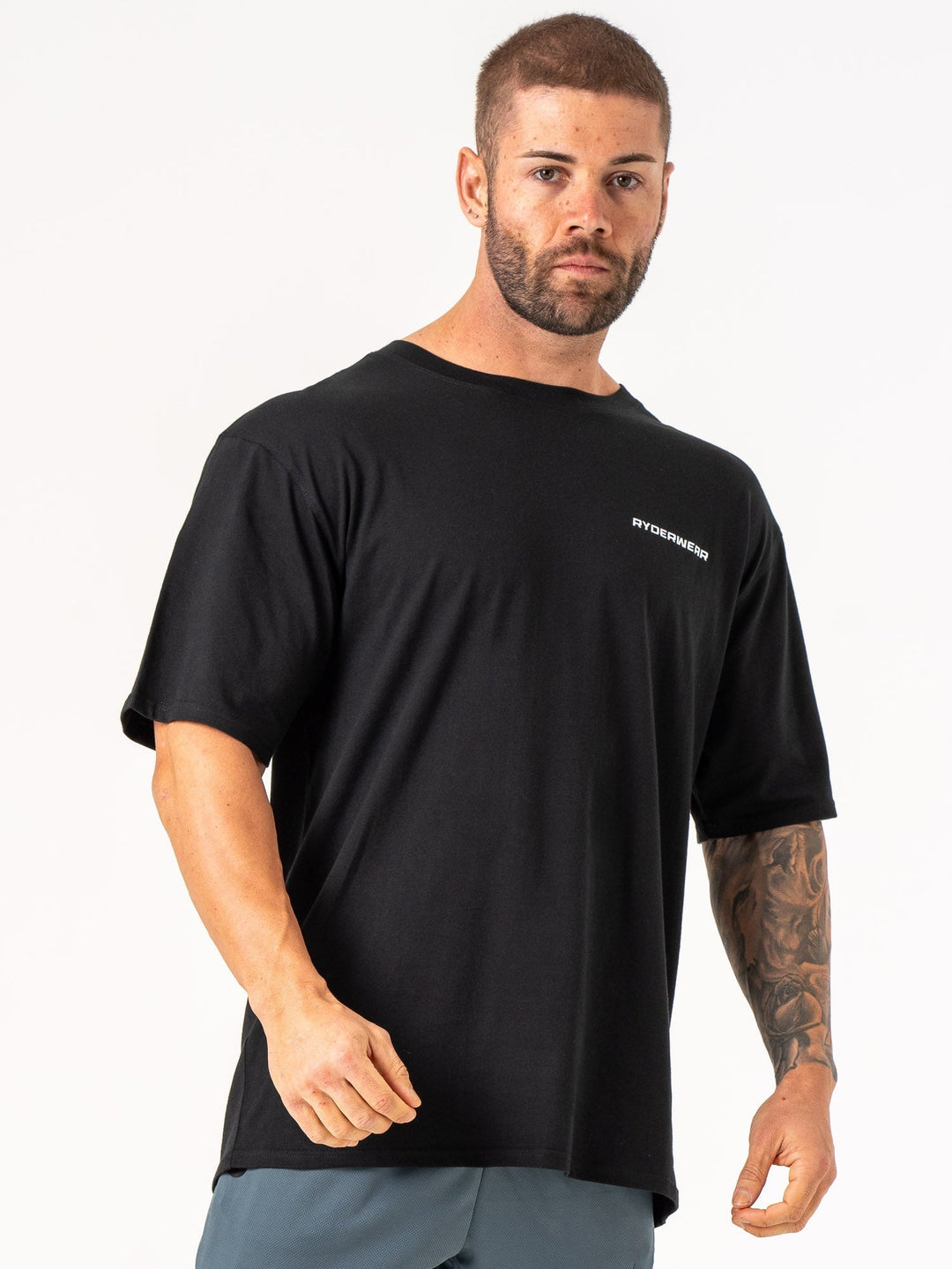 Energy Oversized T-Shirt - Black Clothing Ryderwear 