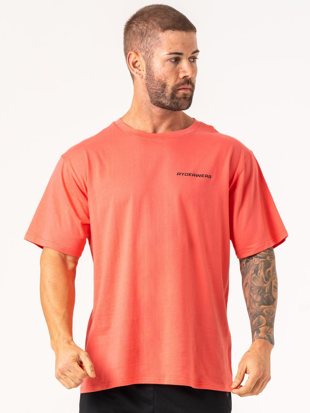 Energy Oversized T-Shirt - Coral Clothing Ryderwear 