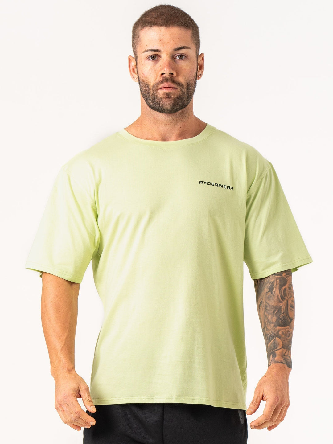 Energy Oversized T-Shirt - Lime Clothing Ryderwear 