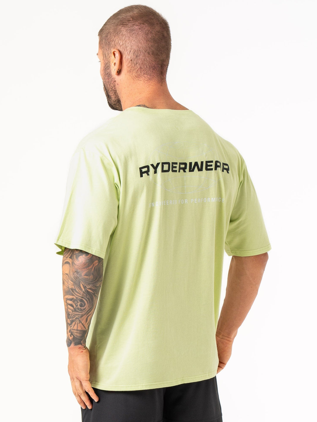 Energy Oversized T-Shirt - Lime Clothing Ryderwear 