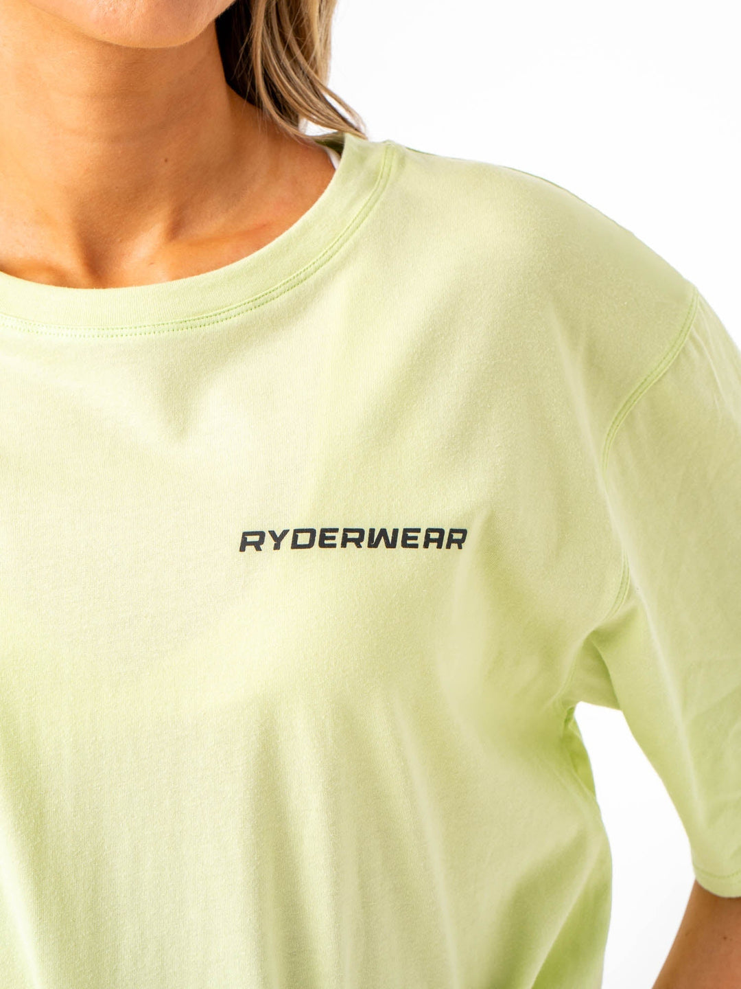 Energy Oversized T-Shirt - Lime Clothing Ryderwear 